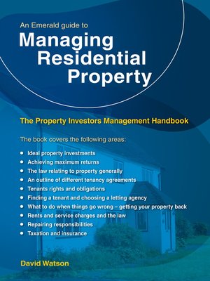 cover image of An Emerald Guide to Managing Residential Property